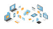 © Maureen - Cloud technology vector illustration: flat style concept for digital data sharing and storage design