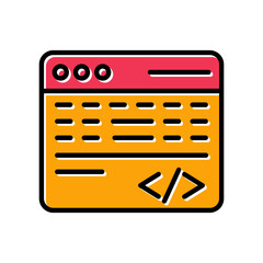 Wall Mural - Web Coding Icon Design