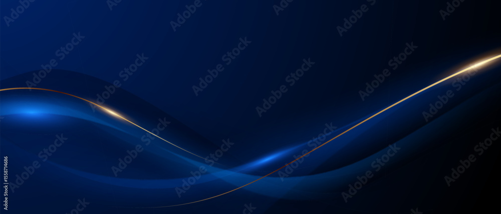 blue background design With luxurious effect elements Vector ...