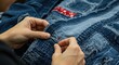 © Tri - Hands repairing denim jacket
