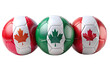 © jannatul - 2026 soccer football colored as red canada green isolated on whit background PNG , AI GENERATED
