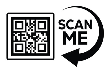 scan qr code icon. digital scanning qr code. qr code scan for smartphone. scan here text on top of t