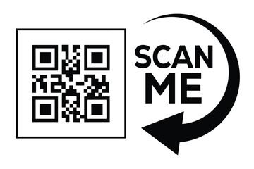 scan qr code icon. digital scanning qr code. qr code scan for smartphone. scan here text on top of t