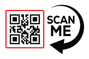 scan qr code icon. digital scanning qr code. qr code scan for smartphone. scan here text on top of t