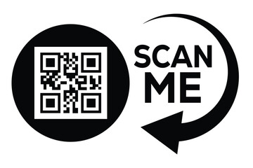scan qr code icon. digital scanning qr code. qr code scan for smartphone. scan here text on top of t