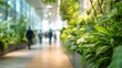 © artbot - Modern office with green wall and people walking