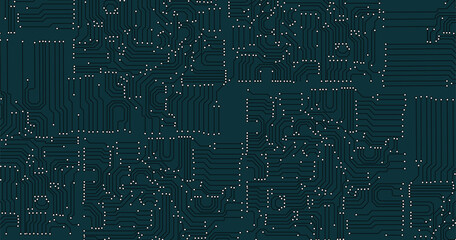 Wall Mural - blue landscape vector circuit board background