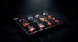 © SugarStock - luxury perfume bottles set in elegant black presentation box