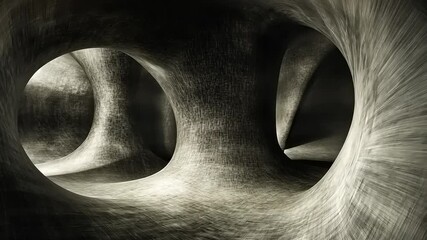Abstract Cave Passage: Dynamic Light and Shadow in a Three Dimensional Space