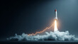 © Mmmdrza - A rocket launch on a business growth chart signifies startup success, rapid investment returns, and innovation-driven improvement