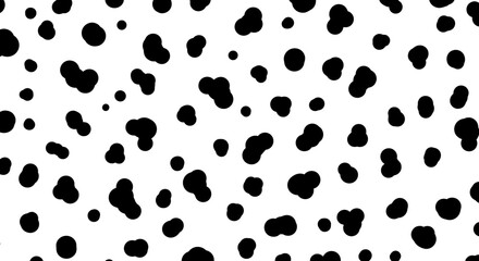 Wall Mural - dalmatian pattern vector illustration: black and white spot design for background, textile, wallpape