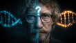 © Leopard - Split portrayal of human face raises questions on ethics and trust in AI-powered gene editing