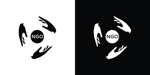 NGO icon vector design element vector eps 10