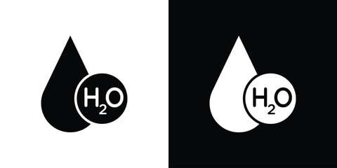 H2o icon vector design element vector eps 10