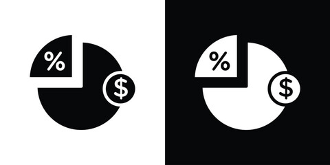 Dividend yield icon vector design element vector eps 10