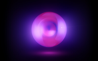 Wall Mural - glow swirl light effect. circular lens flare. abstract rotational lines. power energy element. lumin