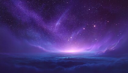 Wall Mural - starry night above the clouds