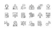 © KMB - Business and Finance Outline Icons Teamwork Communication and Financial Growth.