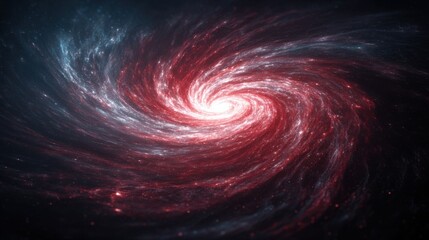 Wall Mural - swirling colors of red and blue merge in a cosmic display, illustrating the beauty of galaxies and t