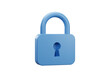 © Laura - Isolated Light Blue Padlock Symbolizing Safety