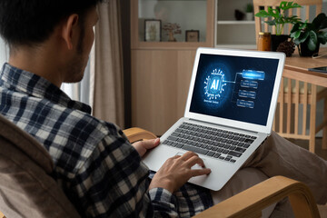 Wall Mural - generative ai virtual assistant tools for prompt engineer and user for ease of engage artificial int
