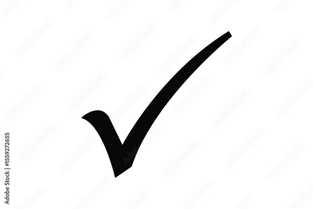 Black check mark icon vector transparent background Stock Vector ...
