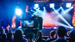 © venars.original - video camera with stream at a concert, live broadcast of the press conference stream to the Internet
