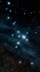 Wall Mural - bright stars twinkling in the night sky over a vast cosmic landscape
