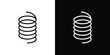 © Win - Wire coil icon in trendy stroke thin linear style.