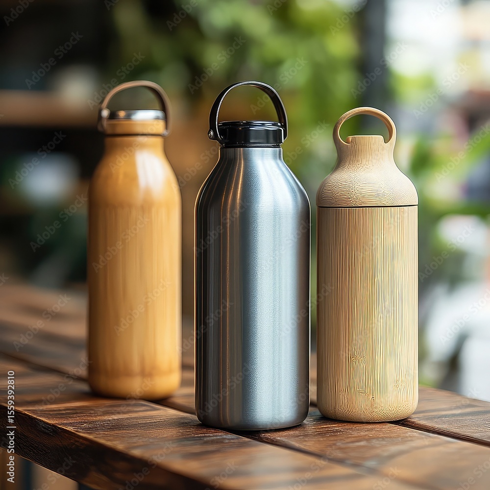 Plastic-Free Water Bottles promoting the use of reusable, biodegradable ...