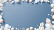 © IMRM - Cute Snowman and Pearl Illustration Frame Background Wallpaper