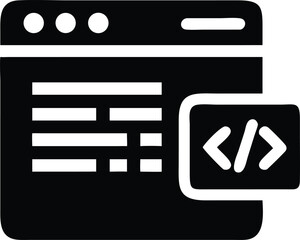 Coding website code icon