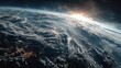 © Kalingga - Breathtaking Earth From Space with City Lights Shimmering Through Clouds During Sunrise Revealing the Vast Universe