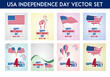 © Devjit - A vibrant and detailed vector illustration set. celebrating the united states independence day,  perfect for banners, posters, flyers, greeting cards and digital content.