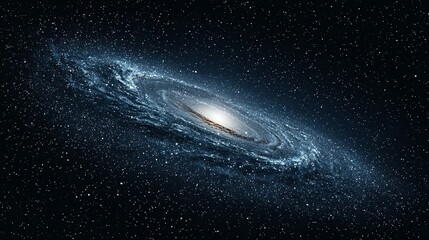 Wall Mural - Spiral galaxy in deep space.