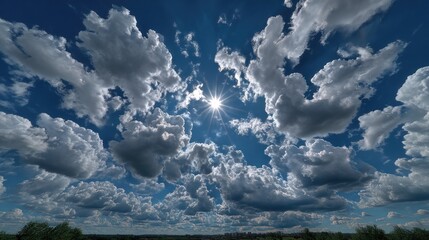 Wall Mural - Cloudy summer sky (1)
