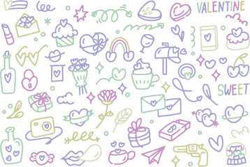 Naklejka na meble Pet Shop Supplies Vector | Cat Food, Toys, Collars, Treats, Paw Print, Fish Bowl