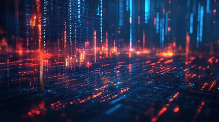 Advanced technology interface with complex digital information matrix