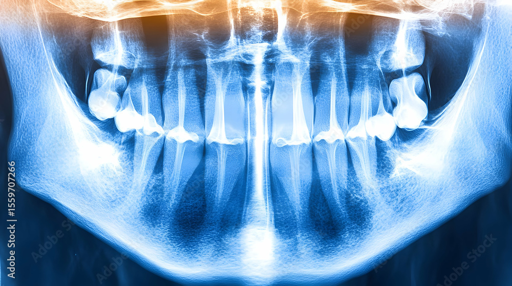 Ilustración de Stock X-Ray of a Human Skull Detailed X-ray image of a ...