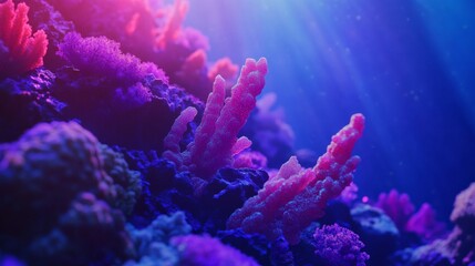 Wall Mural - vibrant coral reef underwater scene. the beautiful colors of corals create a mesmerizing atmosphere.