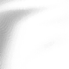 Wall Mural - Abstract wave lines halftone pattern. Black and white vector illustration	
