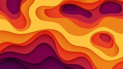 Wall Mural - colorful abstract wave background with curved lines and vibrant design