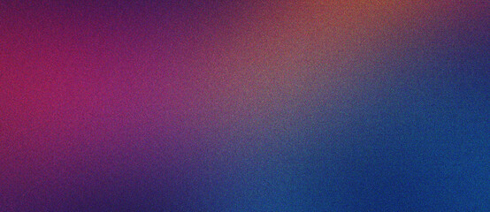 Poster - indigo, blue and salmon digital gradient noise texture overlay with soft grain for branding