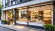 © Nick - Modern bakery shop exterior with contemporary building facade and large window display