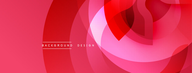 Wall Mural - abstract red design. overlapping circles create dynamic visual effect. modern background suitable fo