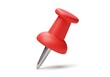 © Rafie - 3d Red pin isolated on white, perfect for attaching notes or memos to a board