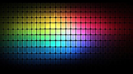 colorful grid of squares, spectrum of light