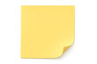 © Fly Frames - Yellow sticky note curled corner on transparent background