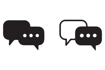 comment icon speech bubble symbol Chat message icons - talk message 