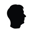 © clickarts - men side profile head silhouette vector
